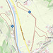 Běžkařské stopy Dorfgastein 1,1 + 2,5 km, foto: výstřižek z mapy