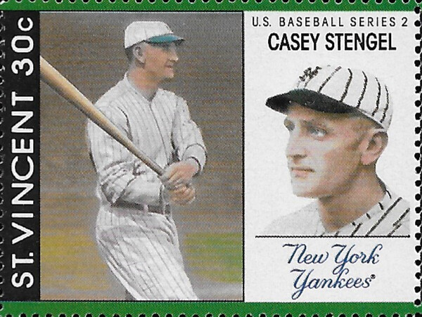 1989 St VIncent Stamp Sheet Series 2 - Stengel, Casey