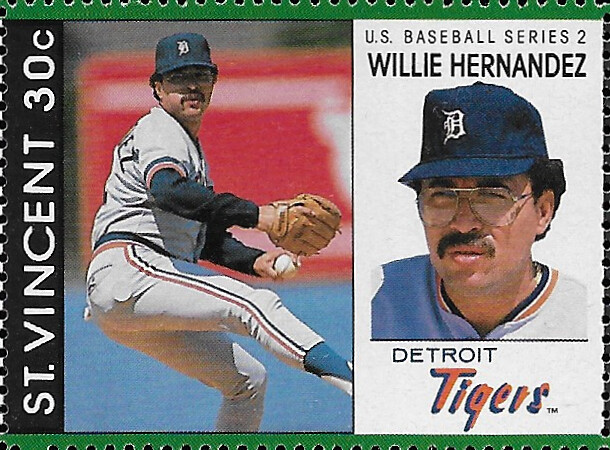 1989 St VIncent Stamp Sheet Series 2 - Hernandez, Willie