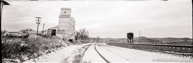 Northern Wyoming Grain Elevator & Railroad Tracks