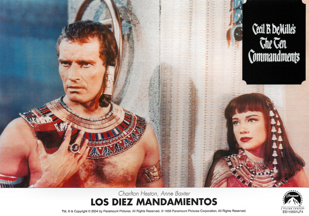 Charlton Heston and Anne Baxter in The Ten Commandments (1956)