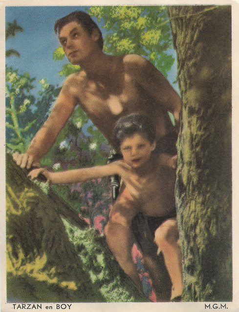Johnny Weissmuller and Johnny Sheffield in Tarzan finds a Son (1939)