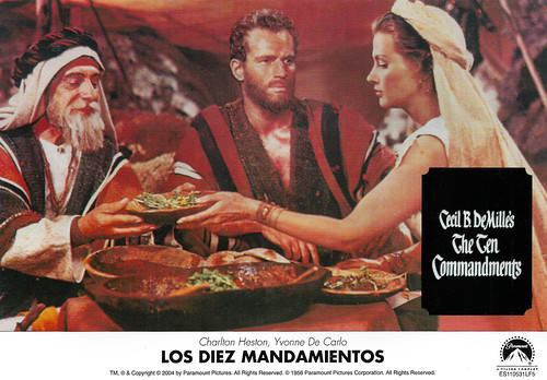 Charlton Heston and Yvonne De Carlo in The Ten Commandments (1956)