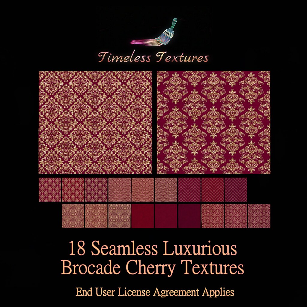 2022 Advent Gift Dec 13th -18 Seamless Luxurious Brocade Cherry Timeless Textures