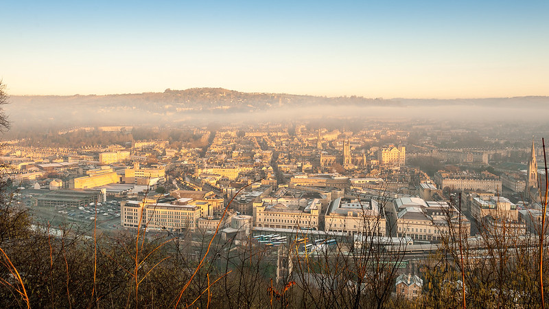 The city of Bath as seen from Beechen Cliff