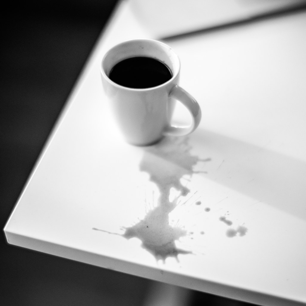 Spilled coffee