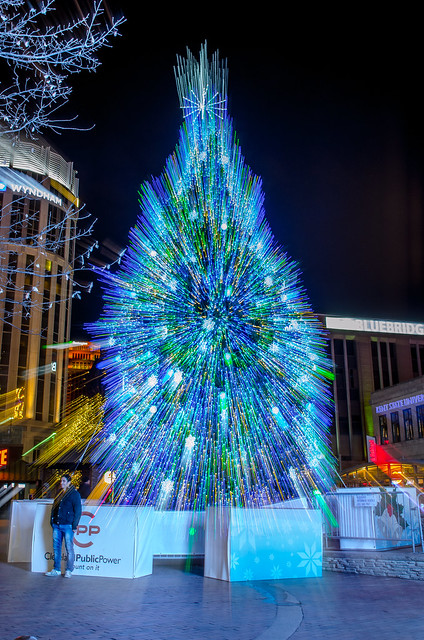 Blue Star Christmas tree Cleveland Ohio