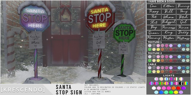 [Kres] Santa Stop Sign - Kinky 69