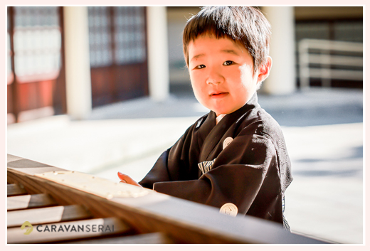 愛知縣護國神社で七五三　3歳の男の子