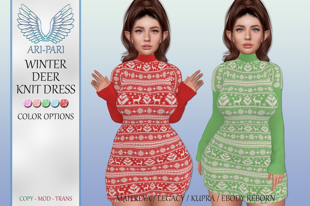[Ari-Pari] Winter Deer Knit Dress