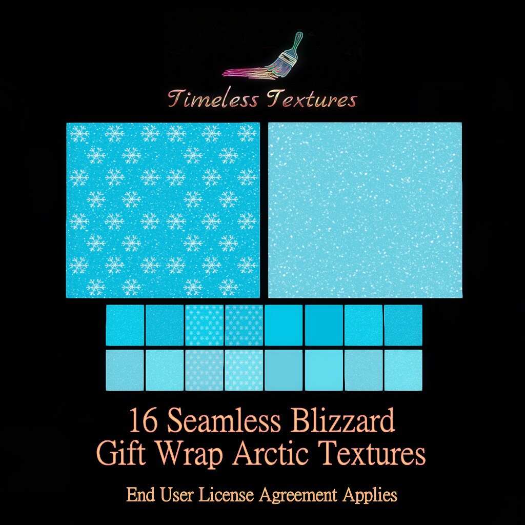 2022 Advent Gift Dec 16th – 16 Seamless Blizzard Gift Wrap Arctic Timeless Textures