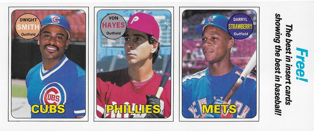 1990 Baseball Card Magazine Strip (Dwight Smith, Von Hayes, Darryl Strawberry)