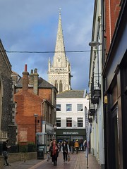 St Mary le Tower from St Lawrence Church Lane