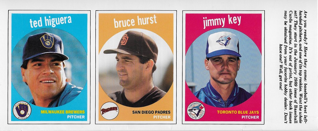 1989 Baseball Card Magazine Strip (Teddy Higuera, Bruce Hurst, Jimmy Key)