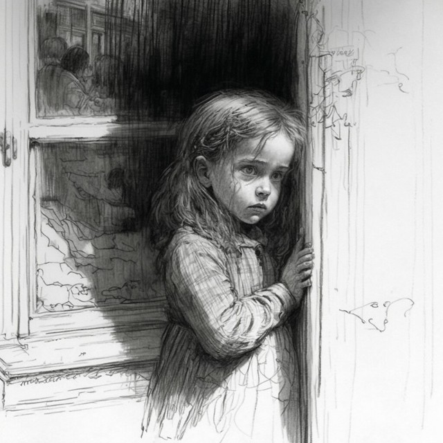 Sad little girl