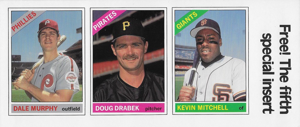 1991 Baseball Card Magazine Strip (Dale Murphy, Doug Drabek, Kevin Mitchell)