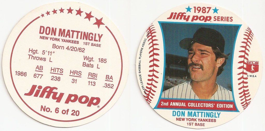 1987 Jiffy Pop Disc - Mattingly, Don
