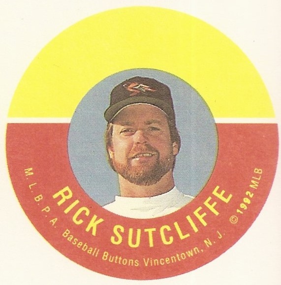 1993 JKA Vincentown Button Square (red and yellow) - Sutcliffe, Rick