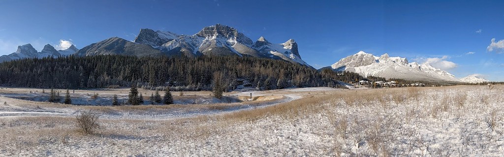 Mountain Peaks along south side of Bow Valley