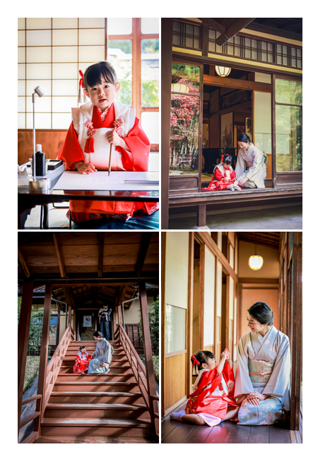 名古屋の興正寺で七五三　お茶室を借り切っての撮影