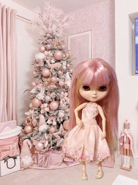 Blythe a Day Dec. 17–Pink Christmas 💕