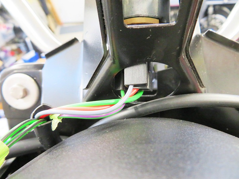 Ignition Switch Wires Protrude Thru Bottom Hole In Headlight Bracket