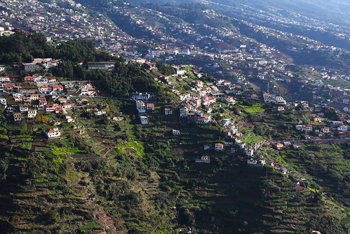 landscape madeira portugal mountain nature colors houses travel hills