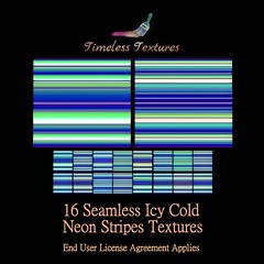 2022 Advent Gift Dec 18th - 16 Seamless Icy Cold Neon Stripes Timeless Textures