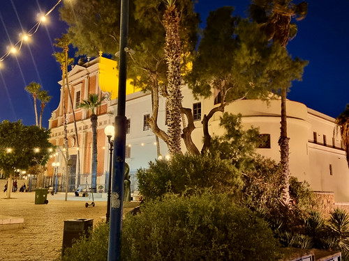 St. Peter's church, Jaffa, Israel, evening.,