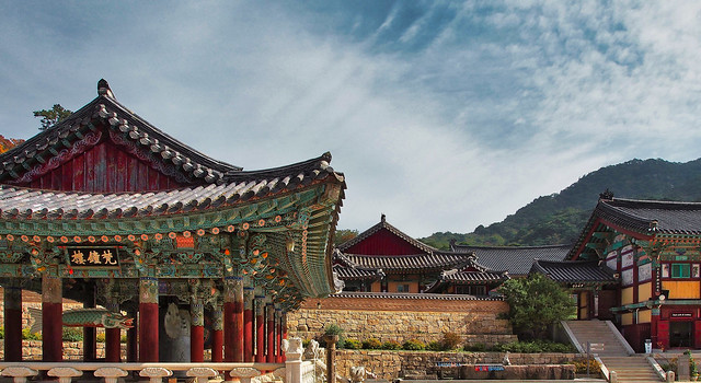 South Korea Haensa temple, the wooden fish