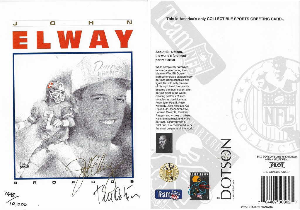 1996 Dontson Art NFL Postcards - Elway, John