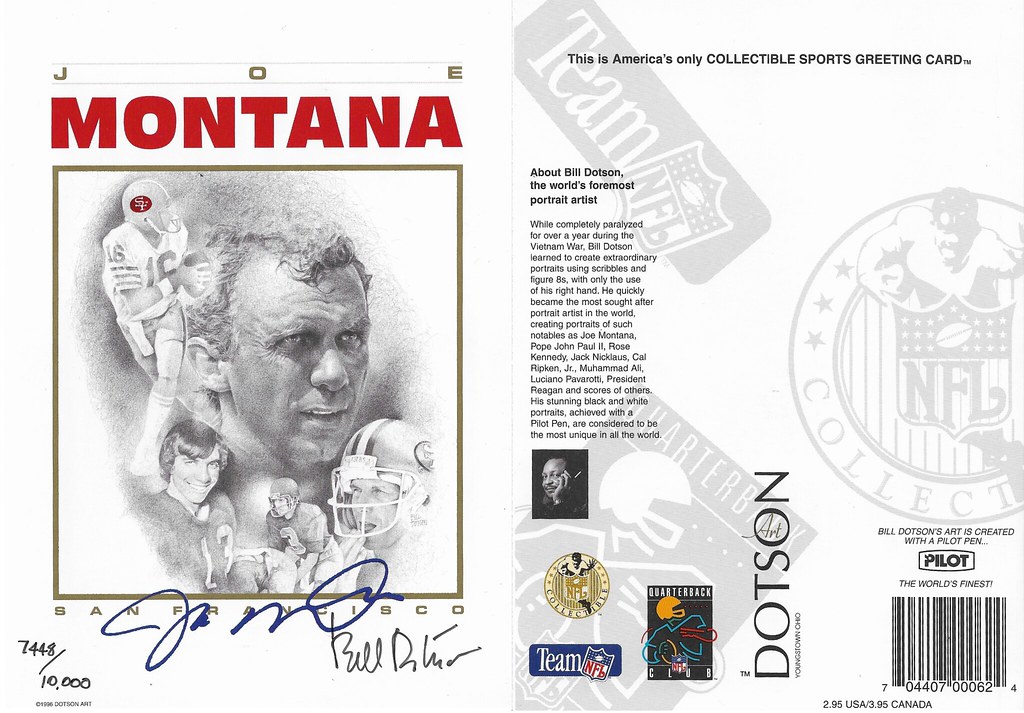 1996 Dontson Art NFL Postcards - Montana, Joe