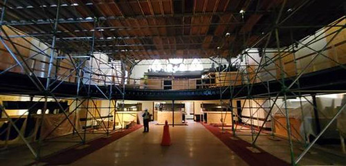 Auditorium ceiling and work platform