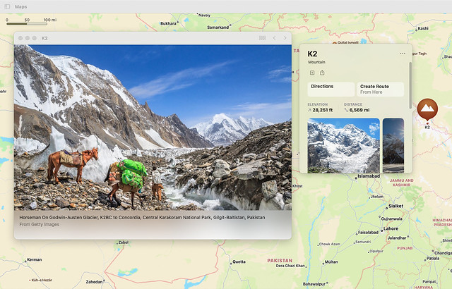 Apple Maps - Horseman On Godwin-Austen Glacier, K2 Base Camp To Concordia, Pakistan (My Image)