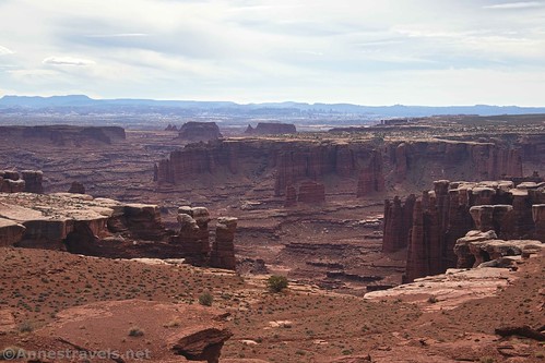 Looking down on Monument Basin, Canyonlands National Park, Utah