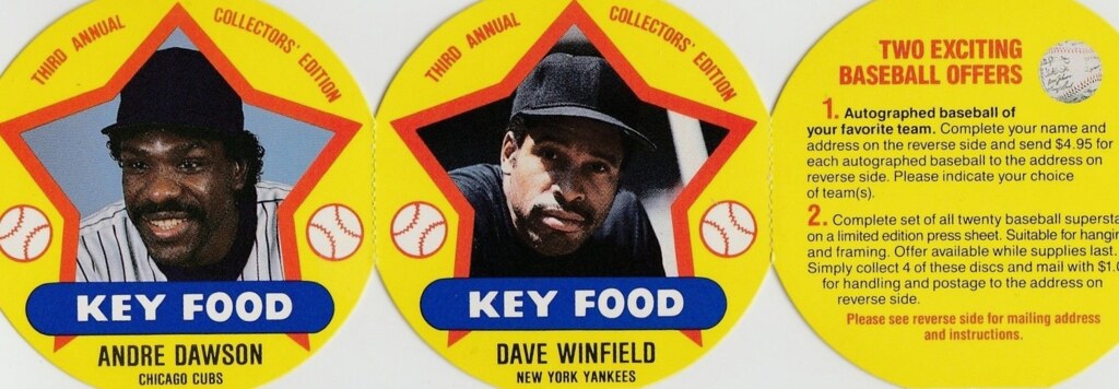 1989 MSA Key Food Disc Panel (Andre Dawson, Dave Winfield)