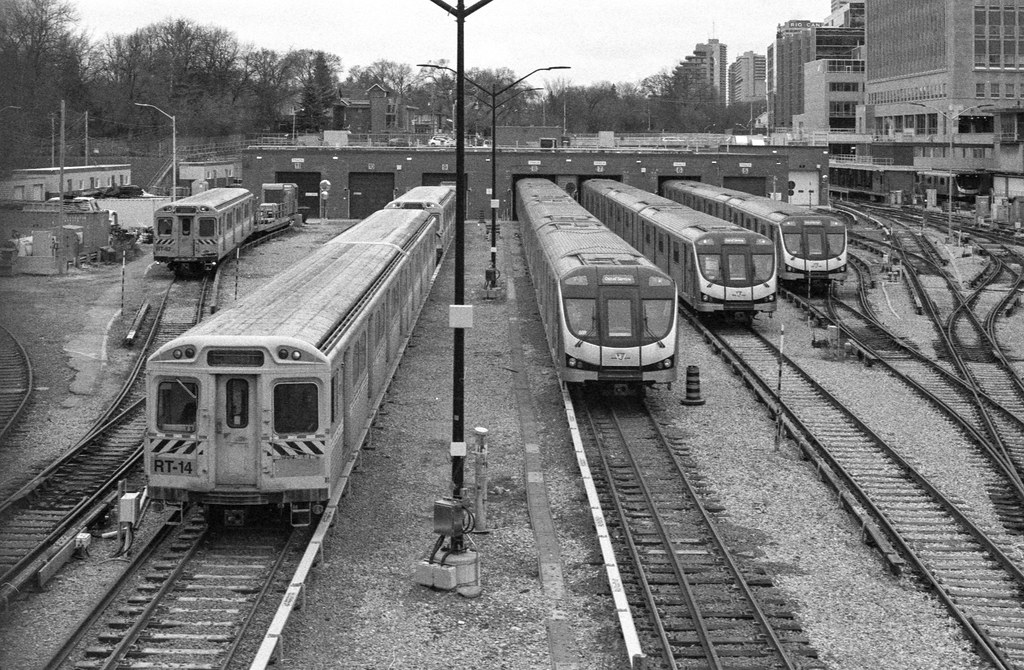 Stored Line One Trains at Davisville Yard Two