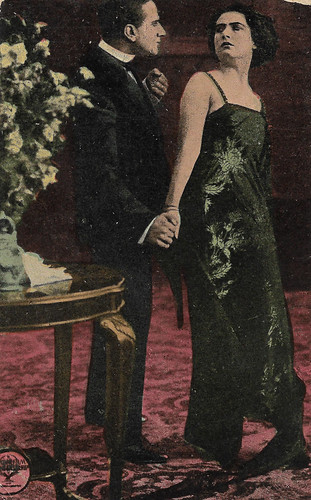 Francesca Bertini and Gustavo Serena in L'ira (1918)