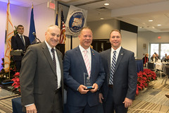 State Rep. Craig Fishbein was honored by the Connecticut Police Chiefs Association with a Carroll J. Hughes Legislator of the Year Award. From left - Chief L.J. Fusaro, Groton Town Co-chair of the CPCA legislative Committee, Rep. Fishbein and Chief Paul Melanson, Avon.