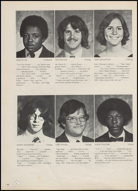 Alto High School Senior class of 1976 Page 11-Enhanced