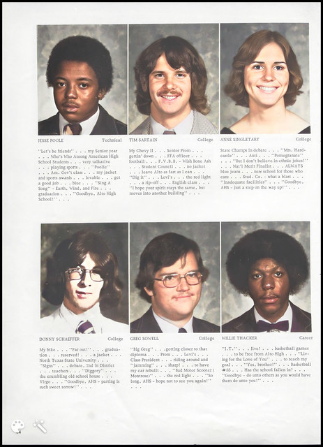 Alto High School Senior class of 1976 Page 11-Colorized-Enhanced