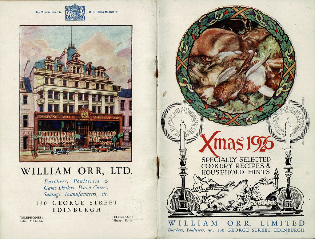 Xmas 1926 : recipes & household hints booklet issued by William Orr Ltd., Edinburgh, Scotland : 1926