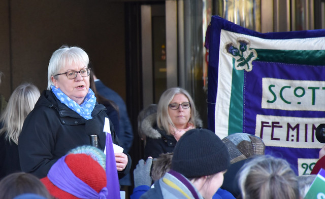 Edinburgh: Gender Reform demo outside the Parliament