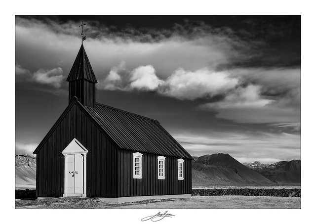 Budir black church. South Snaefellsness peninsula, Iceland.