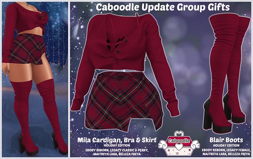 Caboodle Update Group Gifts - Mila Outfit & Blair Boots (Holiday Edition)