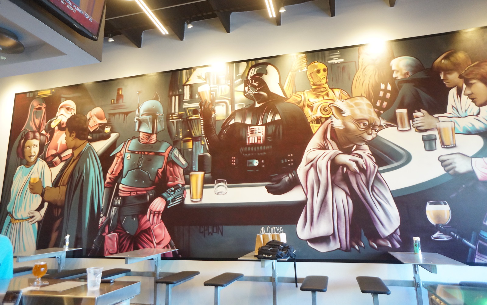 Star Wars Cantina Mural at J Wakefield Brewing in Miami