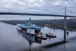 HMS Glasgow at Erskine Bridge