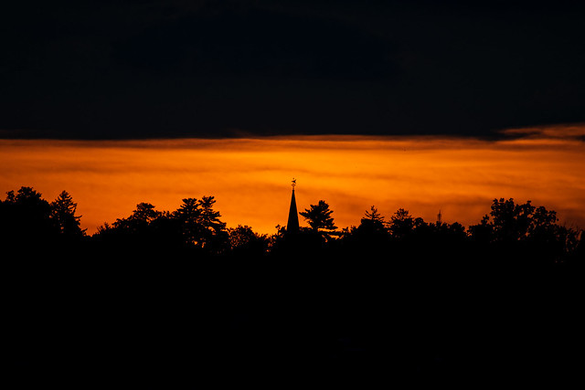 Newburgh silhouette at sunset