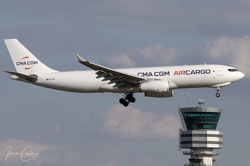 Airbus A330-243F – CMA CGM Air Cargo (Air Belgium) – OO-SEA – Brussels Airport (BRU EBBR) – 2022 07 08 – Landing RWY 25R – 04 – Copyright © 2022 Ivan Coninx