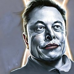 Elon Musk rendered via Stable Diffusion